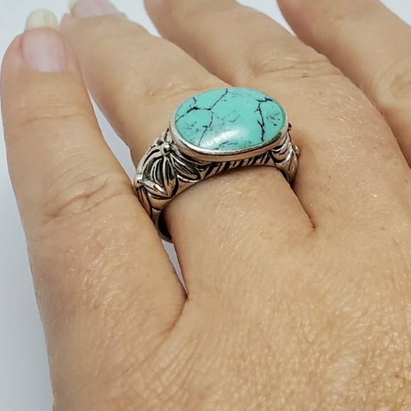 Turquoise & Sterling Ring - Picture 7 of 10
